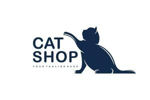 chat logo.chat logotype. animal de compagnie magasin logo concept. animal de compagnie se soucier logo concept. animal de compagnie vecteur illustration