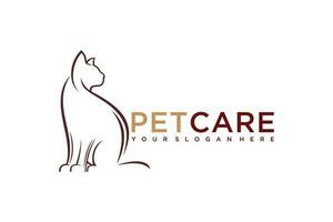 chat logo.chat logotype. animal de compagnie magasin logo concept. animal de compagnie se soucier logo concept. animal de compagnie vecteur illustration