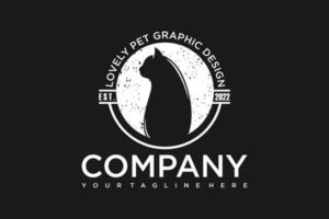 chat logo conception. logos pouvez être utilisé pour animal de compagnie soins, clinique et vétérinaire. vecteur