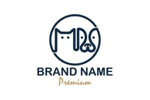 animal de compagnie magasin logo.chien et chat logotype. animal de compagnie magasin logo concept.pet se soucier logo concept. vecteur