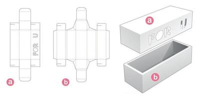 modèle de découpe de boîte d'emballage vecteur