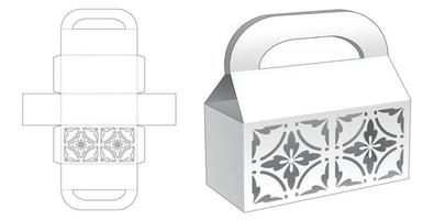 modèle de découpe de boîte d'emballage vecteur