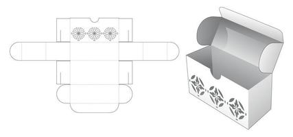 modèle de découpe de boîte d'emballage vecteur
