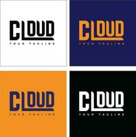 nuage logo. modifiable affaires logo. vecteur