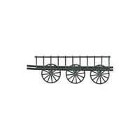 médiéval en bois wagon illustration. ancien Chariot sur blanc Contexte. vecteur