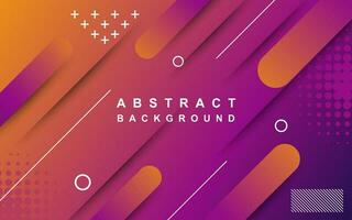 moderne abstrait Contexte conception, géométrique composition, néon violet à Orange dégradés et motifs. pour futuriste conception affiches vecteur