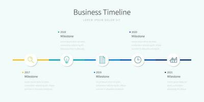 affaires chronologie infographie conception pour Bureau présentation avec Icônes vecteur