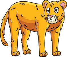 mère Lion dessin animé coloré clipart illustration vecteur