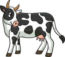 mère vache dessin animé coloré clipart illustration vecteur