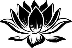 lotus fleur, minimaliste et Facile silhouette - vecteur illustration