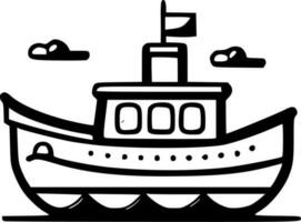bateau - minimaliste et plat logo - vecteur illustration