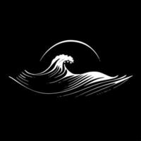 vagues, minimaliste et Facile silhouette - vecteur illustration