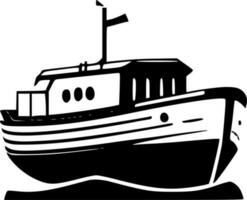 bateau, noir et blanc vecteur illustration