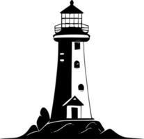 phare - minimaliste et plat logo - vecteur illustration