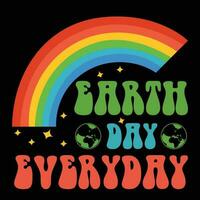 Terre journée tous les jours chemise, bannière ou carte sur le thème de économie le planète, faire tous les jours Terre journée vecteur
