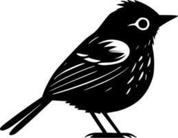 oiseau - noir et blanc isolé icône - vecteur illustration