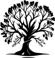 arbre de la vie - minimaliste et plat logo - vecteur illustration