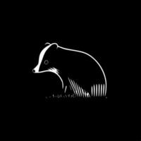 animal - noir et blanc isolé icône - vecteur illustration