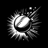 rétro base-ball, noir et blanc vecteur illustration