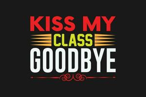 baiser mon classe Au revoir vecteur