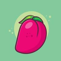 illustration de dessin animé isolé de fruits de pêche dans un style plat vecteur