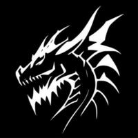 dragons, noir et blanc vecteur illustration