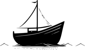 bateau - minimaliste et plat logo - vecteur illustration