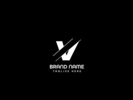 v moderne lettre logo conception vecteur