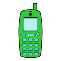 rétro mobile téléphone. y2k vieux mobile icône. nostalgie pour années 90, années 2000. vecteur