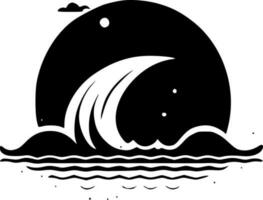 mer - minimaliste et plat logo - vecteur illustration