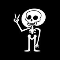 squelette paix signe - minimaliste et plat logo - vecteur illustration