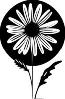 Marguerite - minimaliste et plat logo - vecteur illustration