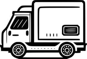 un camion - minimaliste et plat logo - vecteur illustration