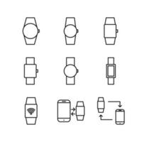 modifiable ensemble icône de montre intelligente, vecteur illustration isolé sur blanc Contexte. en utilisant pour présentation, site Internet ou mobile app