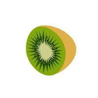 une Célibataire vecteur illustration de une kiwi fruit. lignes art tropical kiwi fruit, griffonnage