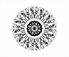 mandala modèle noir et blanc bien ambiance. mandala luxe abstrait floral ornement vecteur