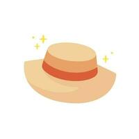 paille chapeau, Panama. plat conception. vecteur illustration, logo icône, clipart de chapeau. mignonne paille chapeau.