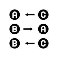 logique math science éducation glyphe icône vecteur illustration
