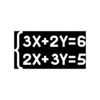 équation math science éducation glyphe icône vecteur illustration