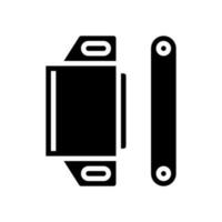 magnétique capture Matériel meubles raccord glyphe icône vecteur illustration