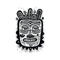 abstrait tribal masque vecteur illustration