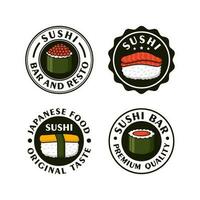 Sushi bar et resto Japonais nourriture conception logo collection vecteur