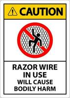 mise en garde signe le rasoir câble dans utilisation volonté cause physique nuire vecteur