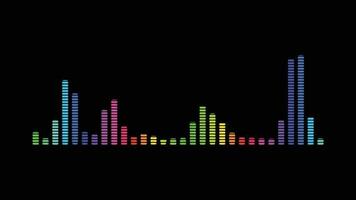 conception de du son la musique barres, multicolore numérique égaliseur avec réflexion plus de foncé Contexte vecteur