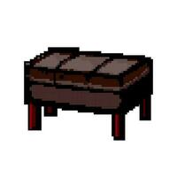 literie banc chambre Jeu pixel art vecteur illustration