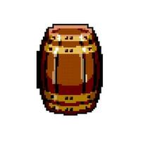 vieux baril du vin Jeu pixel art vecteur illustration