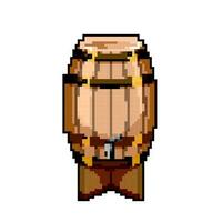 ancien baril du vin Jeu pixel art vecteur illustration