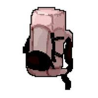 Montagne sac à dos camp Jeu pixel art vecteur illustration