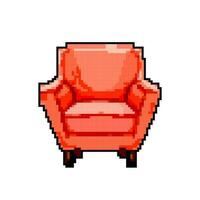 confortable fauteuil chaise Jeu pixel art vecteur illustration