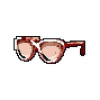 Jeune des lunettes de soleil femmes Jeu pixel art vecteur illustration